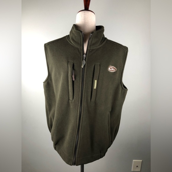 Drake Other - Drake Waterfowl Logo Full Zip Heavyweight Fleece Magnattach Vest Men's Sz M
